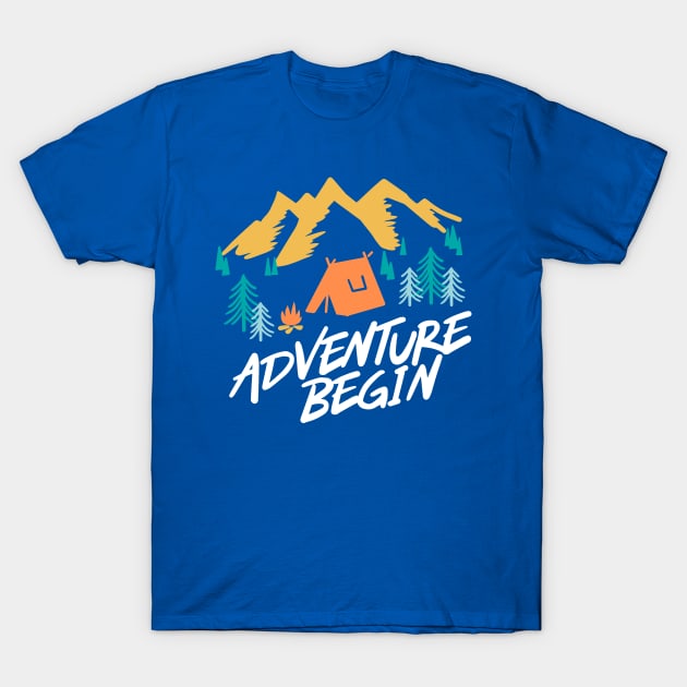 Adventure Camping Begin T-Shirt by FlinArt